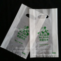 Shanghai die-cut printed white HDPE Plastic shopping Bag